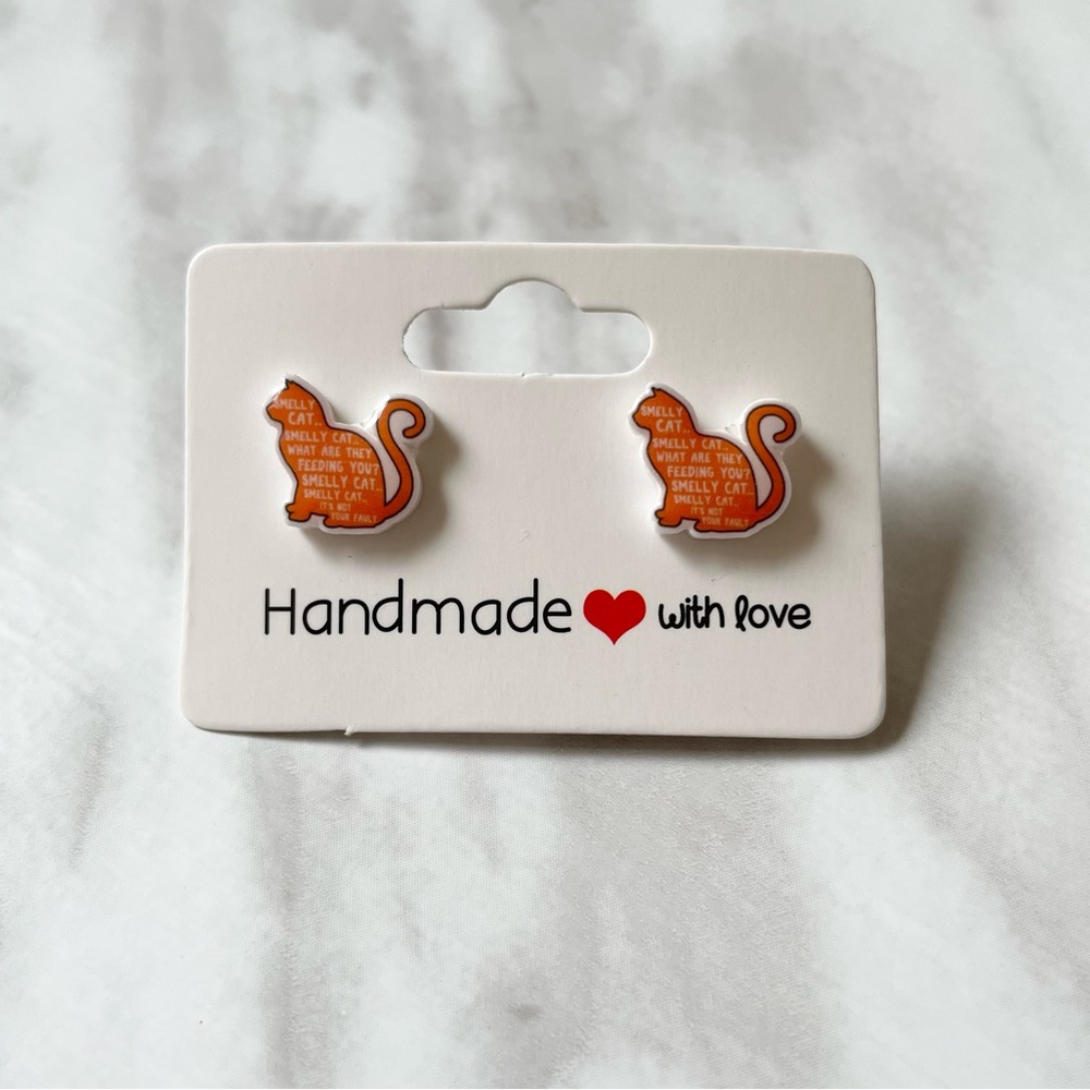 🎉 New Handmade Friends Smelly Cat earrings